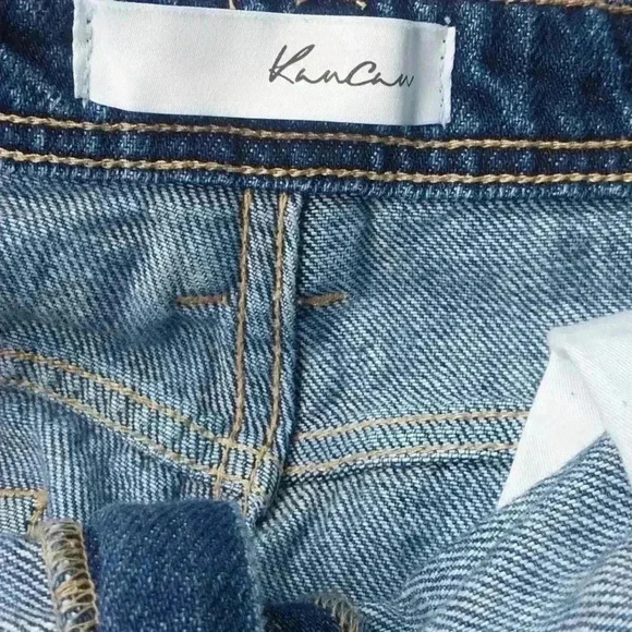 KanCan High Waisted Rise Distressed Denim Cut Off Jean Shorts Size 13 - Picture 3 of 6